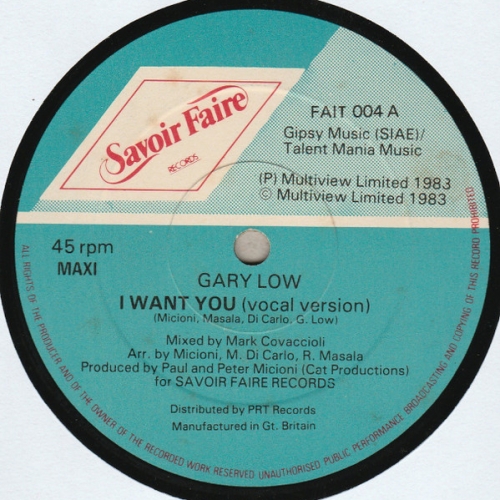 GARY LOW - I want you